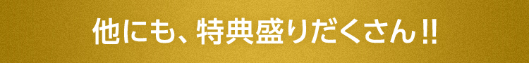 他にも、特典盛りだくさん！？